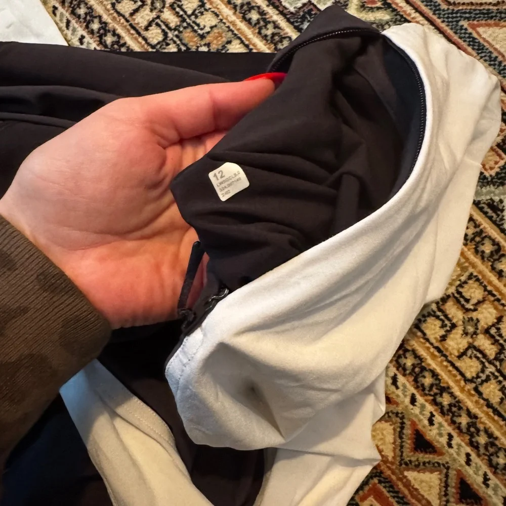 Lululemon Adapted State High-Rise Jogger Black Gray White Colourblock 12